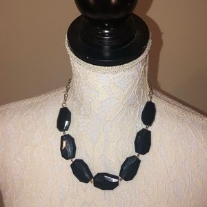Black bead necklace
